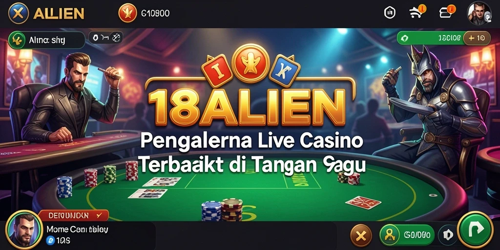 Screenshot utama 138ALIEN dengan dealer langsung dalam suasana kasino.