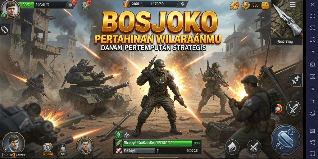 Gameplay Tower Defense yang seru dan menantang di BOSJOKO.