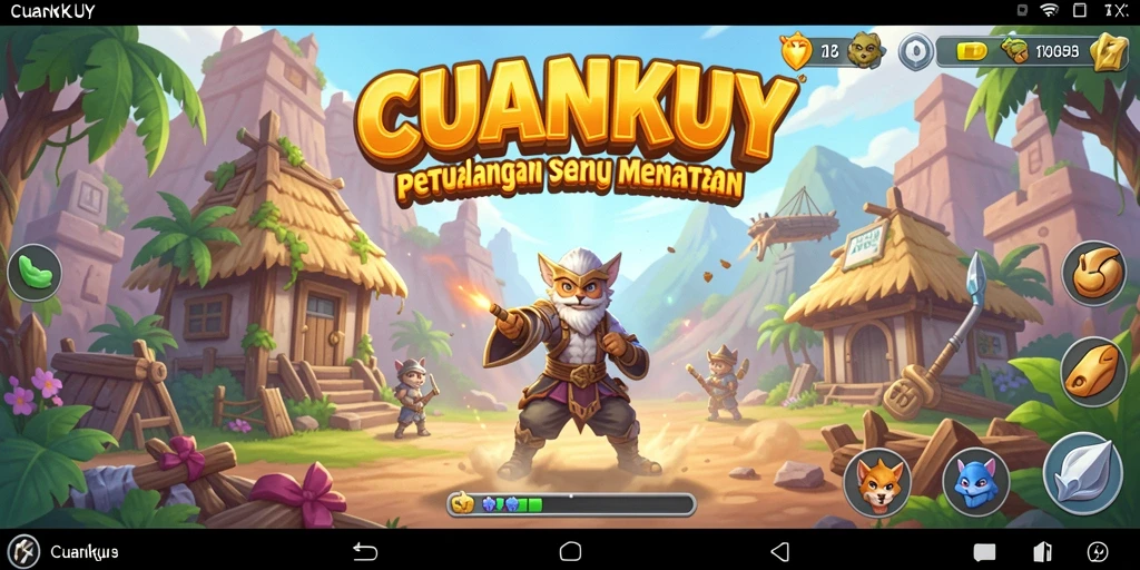 Tampilan gameplay CUANKUY dengan aksi petualangan yang seru dan menantang.