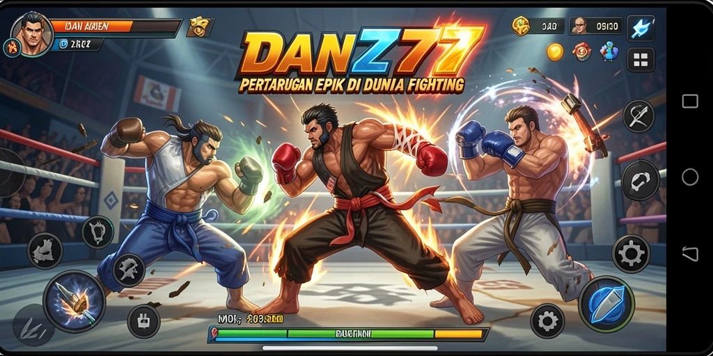 Screenshot gameplay DAN777 menampilkan pertarungan seru dan strategi dari karakter-karakter unik.