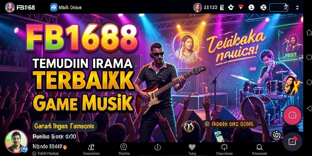 Screenshot dari FB168 yang menunjukkan gameplay musik yang seru.