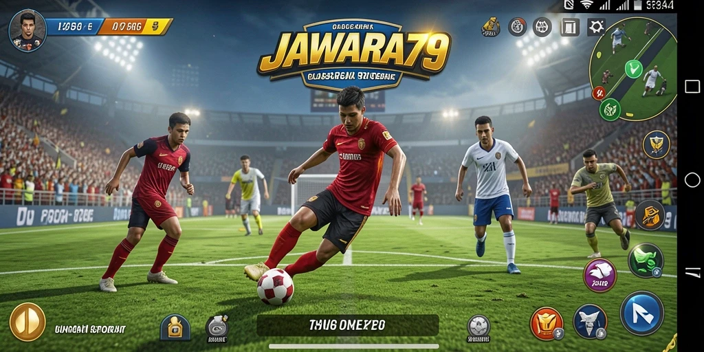 Tampilan gameplay seru dalam JAWARA79 yang menghadirkan pengalaman olahraga nyata.