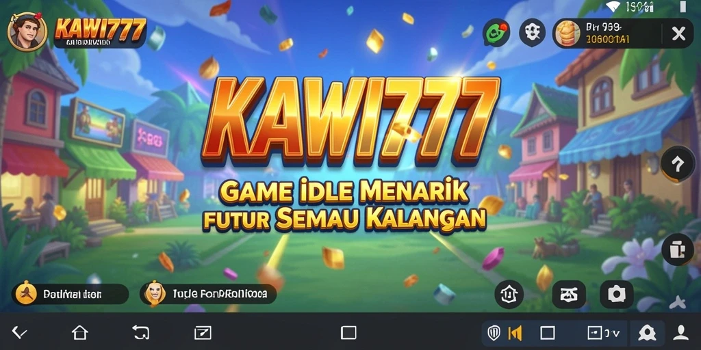 Screenshot gameplay KAWI777 menunjukkan karakter sedang berkembang otomatis.