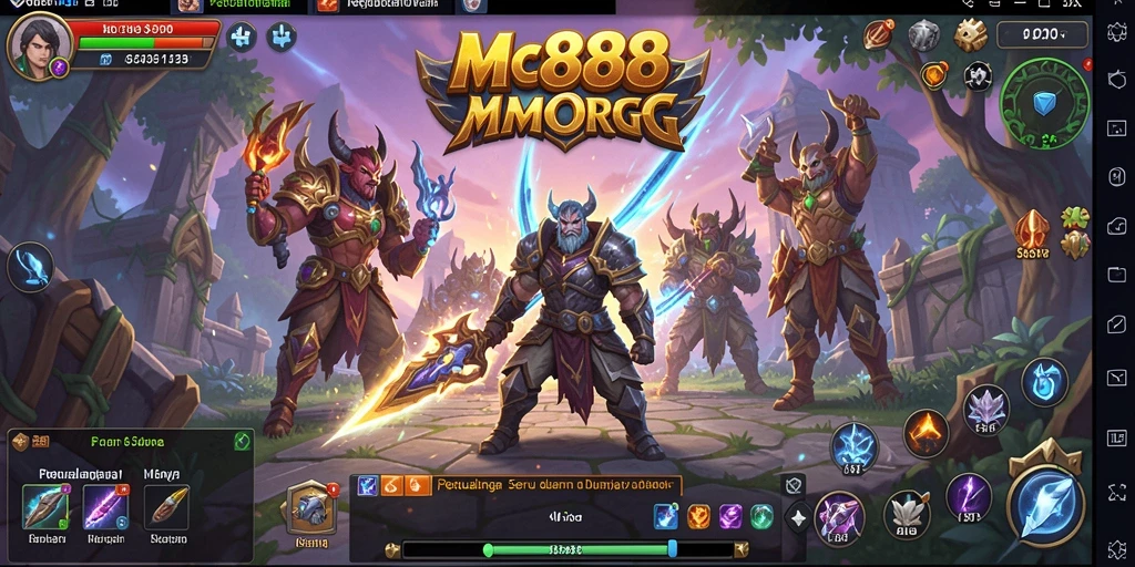 Tampilan menarik dari gameplay MMORPG MC888 yang penuh aksi.
