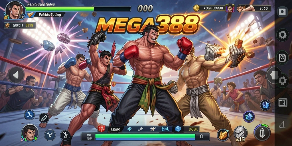 Screenshot epic pertarungan seru di MEGA388.