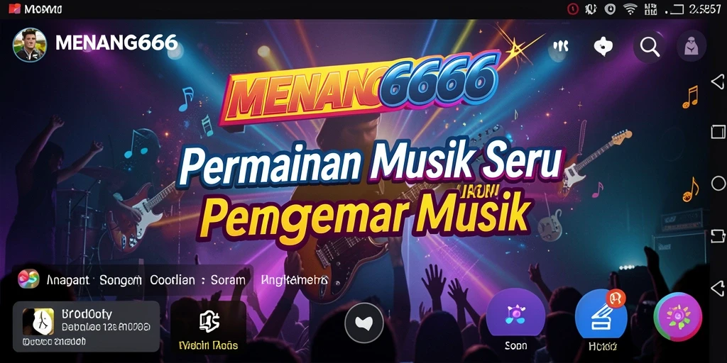 Screenshot tampilan gameplay <strong>MENANG666</strong> yang menampilkan keseruan bermain musik.