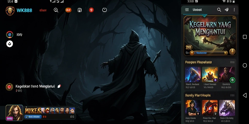 Tampilan gameplay WK888 yang mencekam dan menyeramkan.
